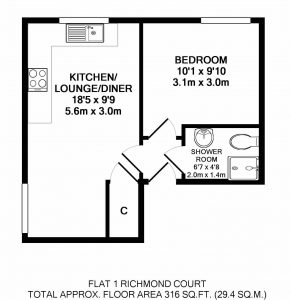 Flat 1 Richmond Court for overseas lettings